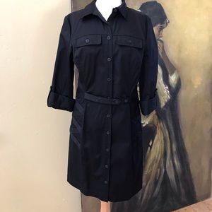 Nicole Miller Black Shirt Dress Size 12